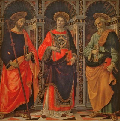 St. Jacobus, St. Stefanus en St. Petrus door Sebastiano Minardi